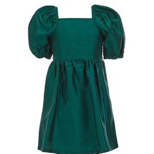 Copper Key Little Girls Margo Taffeta Puff Sleeve Dress Size 8